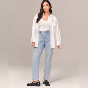 Abercrombie Ultra High Rise Straight Ankle Jean